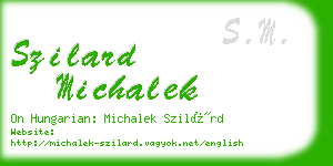 szilard michalek business card